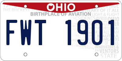 OH license plate FWT1901