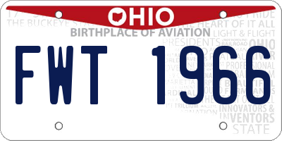 OH license plate FWT1966