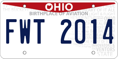 OH license plate FWT2014