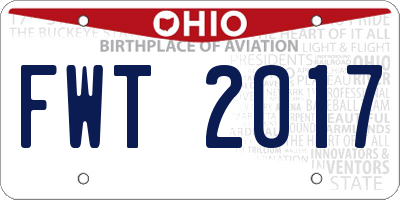 OH license plate FWT2017