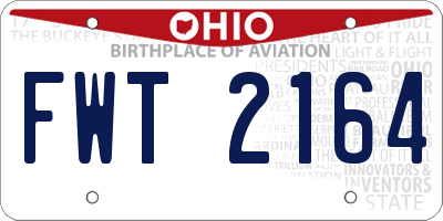 OH license plate FWT2164