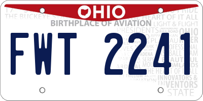 OH license plate FWT2241