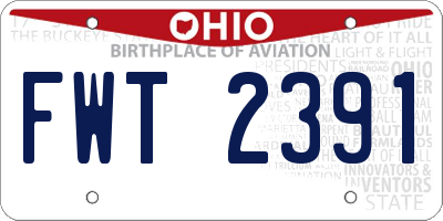 OH license plate FWT2391