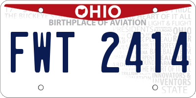 OH license plate FWT2414