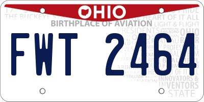 OH license plate FWT2464