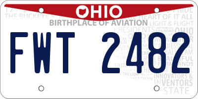 OH license plate FWT2482