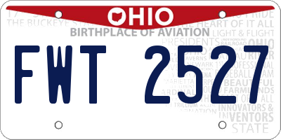 OH license plate FWT2527