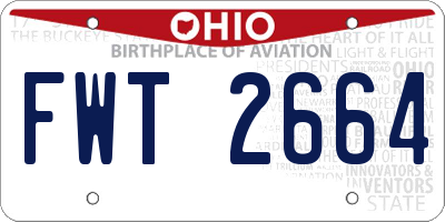 OH license plate FWT2664