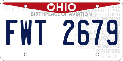 OH license plate FWT2679