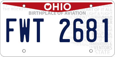 OH license plate FWT2681