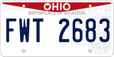 OH license plate FWT2683