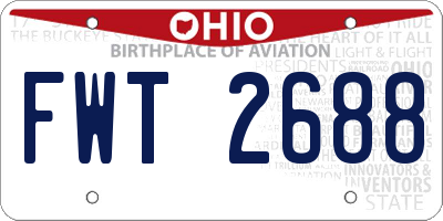 OH license plate FWT2688