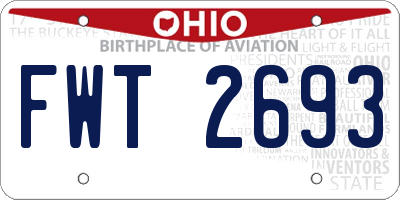 OH license plate FWT2693