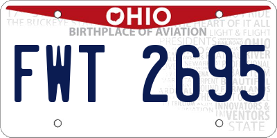 OH license plate FWT2695