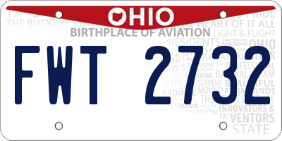 OH license plate FWT2732