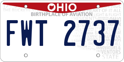 OH license plate FWT2737