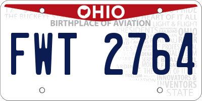 OH license plate FWT2764