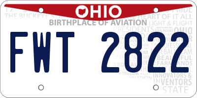 OH license plate FWT2822
