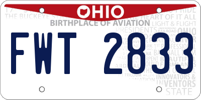 OH license plate FWT2833