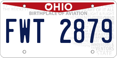 OH license plate FWT2879