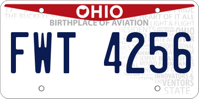OH license plate FWT4256