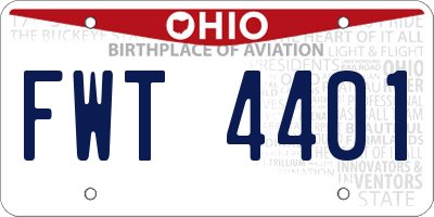 OH license plate FWT4401