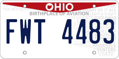 OH license plate FWT4483