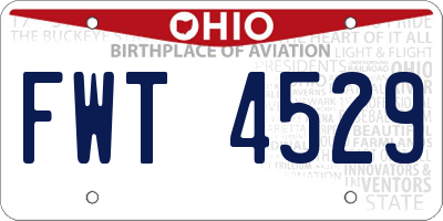 OH license plate FWT4529