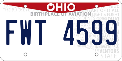 OH license plate FWT4599