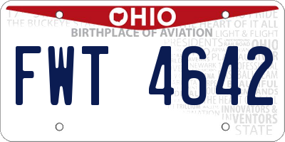 OH license plate FWT4642