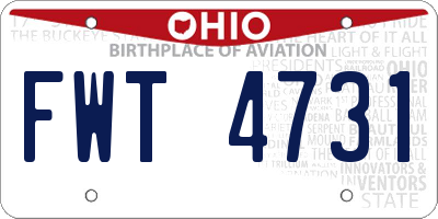 OH license plate FWT4731