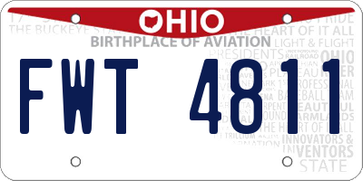 OH license plate FWT4811