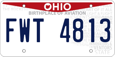 OH license plate FWT4813
