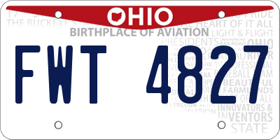 OH license plate FWT4827