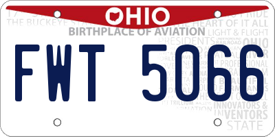 OH license plate FWT5066