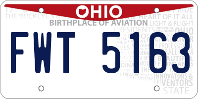OH license plate FWT5163
