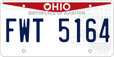 OH license plate FWT5164