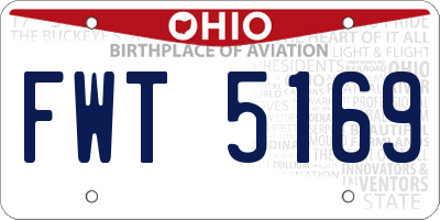 OH license plate FWT5169