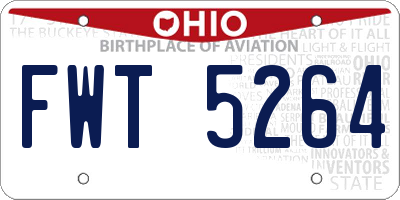 OH license plate FWT5264