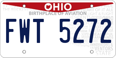 OH license plate FWT5272