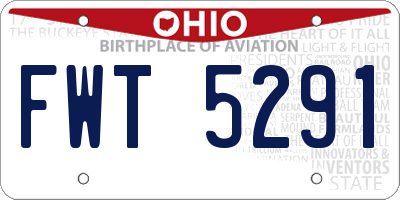 OH license plate FWT5291