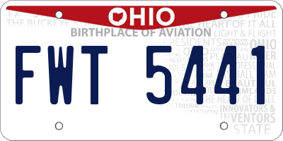 OH license plate FWT5441