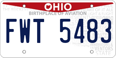 OH license plate FWT5483