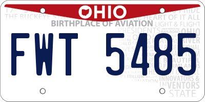 OH license plate FWT5485