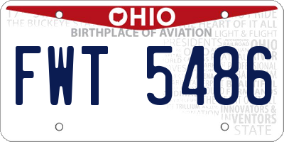 OH license plate FWT5486