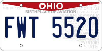 OH license plate FWT5520