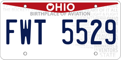 OH license plate FWT5529