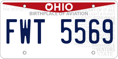 OH license plate FWT5569