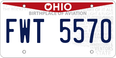 OH license plate FWT5570