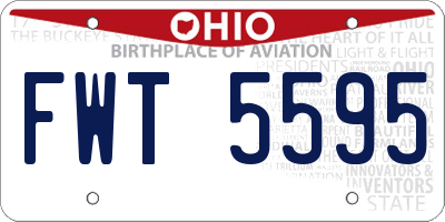 OH license plate FWT5595
